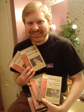 Todd proudly holds the finished product